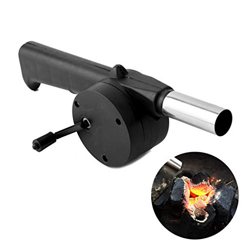 Wailicop BBQ Fan Air Blower - Portable Manual Hand Crank for BBQ and Camping