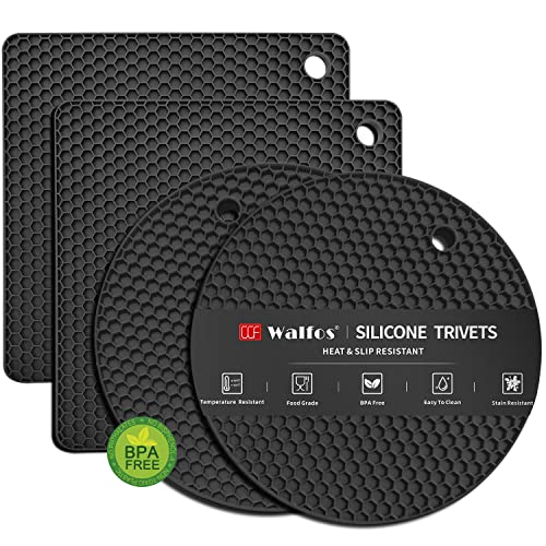 Walfos Silicone Trivet Mats - Heat Resistant Pot Holders