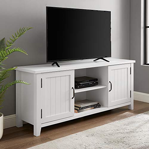 Walker Edison TV Stand 58 Inch Solid White