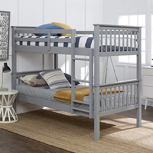 Walker Edison Twin over Twin Bunk Bed - Grey