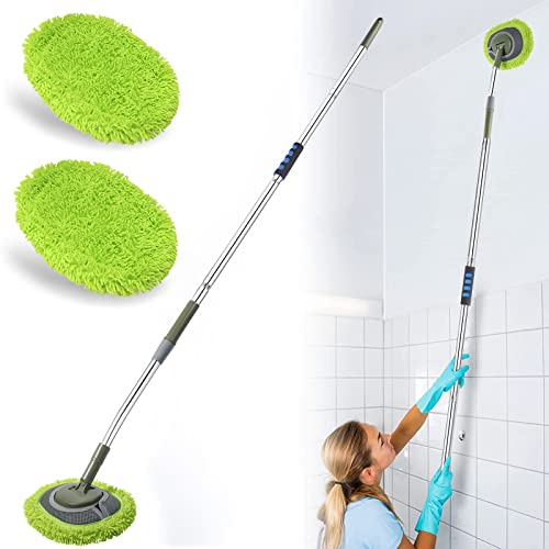 SLIIMU Max 66" Wall Mop with Long Handle and 15° Elbow Extension Pole