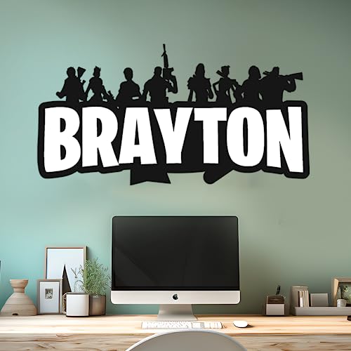 Wall Decor Famous Game Custom Name I Nursery Wall Decal for Boy Room Decorations I Wall Sticker for Bedroom I Multiple Options for Customization Wide 15"x8" Height X-Small