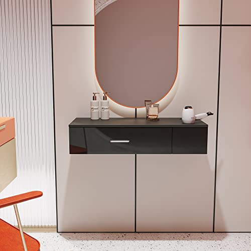 Wall Mount Makeup Vanity with Drawers