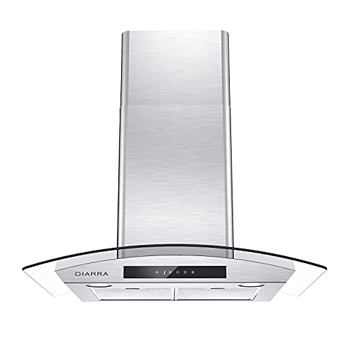 30" Stainless Steel Range Hood with 3-Speed Fan and Permanent Filters by CIARRA