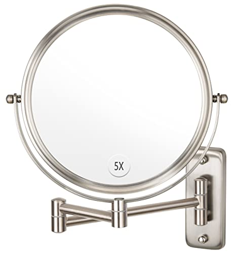Wall Mounted Makeup Mirror with 1X/5X Magnification