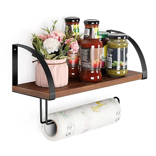 Wall-Mounted Paper Towel Holder with Shelf