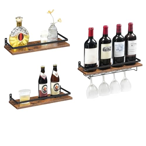 Wall Mounted Wine Rack 3 Pack