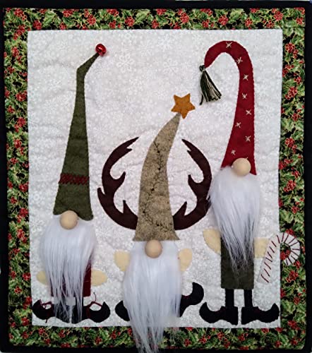 Gnomes Wall Quilt Kit - Beginner Christmas Quilt 13"x15" by Rachel's