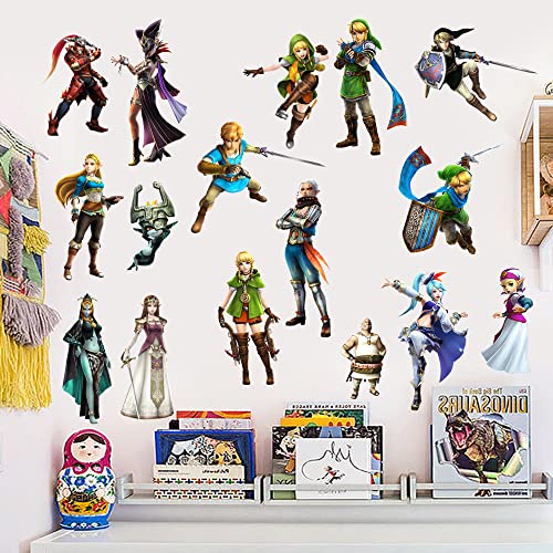 Wall Sticker for Zelda Children's Cartoon Bedroom Background Wall Decoration Self-Adhesive Wall Sticker PVC
