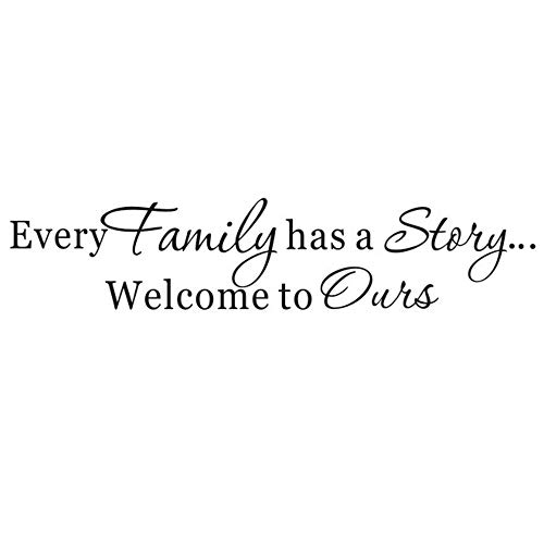 Family Quote Waterproof Wall Decal - 28.1'' x 5.9'' - Black PVC" by SNOMEL