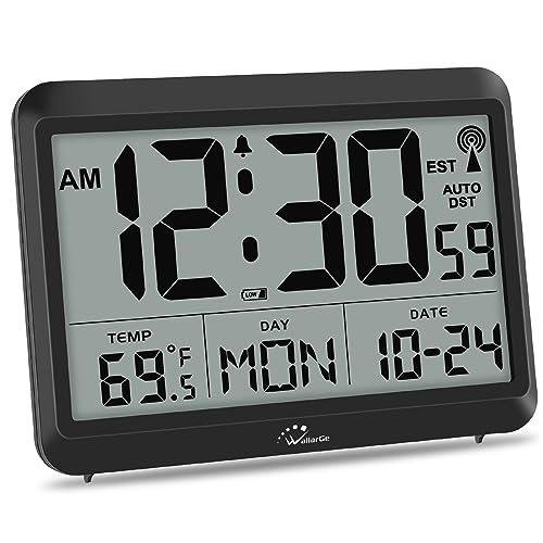 WallarGe Atomic Clock with Temperature and Alarm