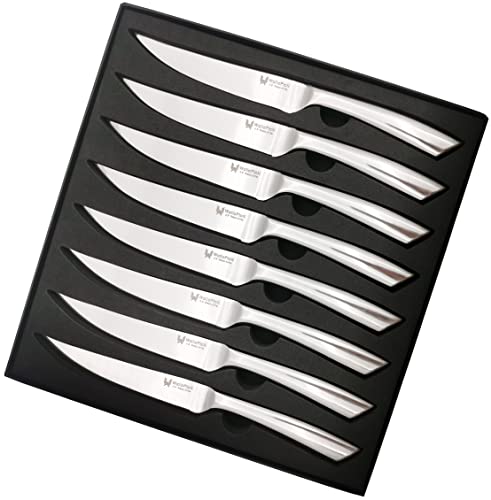 WALLOPTON Steak Knives Set of 8 - High Carbon Stainless Steel