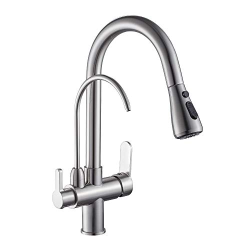 WANFAN Kitchen Sink Faucet with Pull Down Sprayer