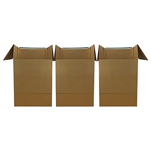 Uboxes Space Savers Wardrobe Moving Boxes with Hanger 20 x 20 x 34 (3 Pack)