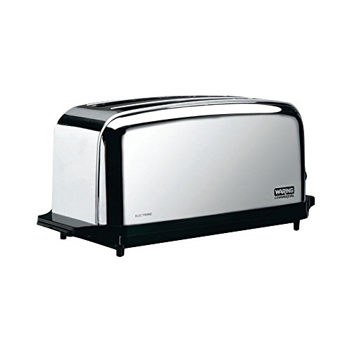 Waring WCT704 Light Duty 120V Extra Long Two-Slot 4 Slice Toaster