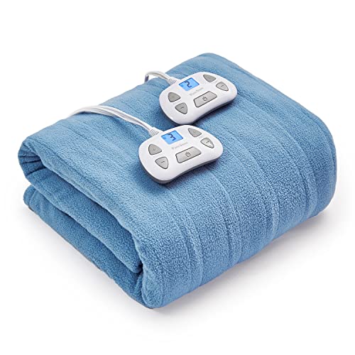 CAROMIO Electric Blanket with Automatic Shut-Off, Quick Heating, Electric  Blanket with Overheating Protection, 6 Heat Settings, 8H Timer, LCD  Display, Double Sides Electric Blanket, Cuddly Blanket, : : Health  & Personal Care