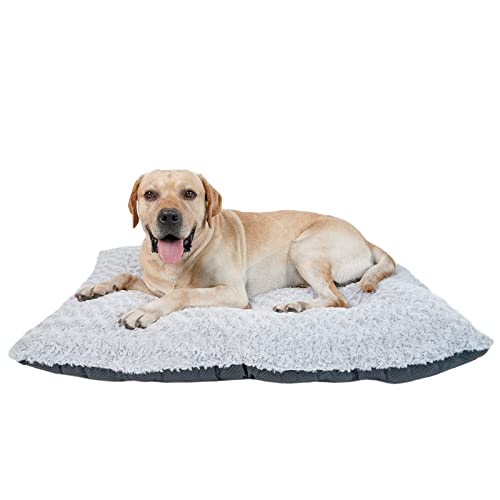 Washable Dog Bed Deluxe Fluffy Plush Dog Crate Pad