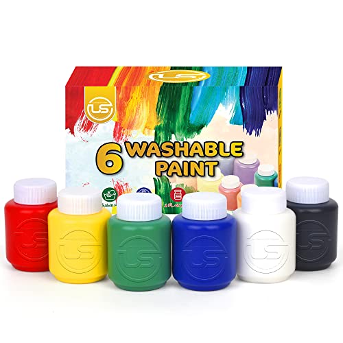 Washable Paint for Kids - 6 Count Finger Paint