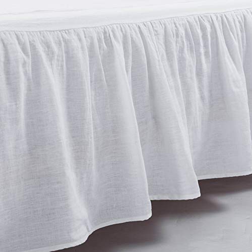 Washed French Linen Bed Skirt