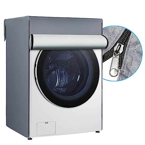 AKEfit 2 Pack Washing Machine Cover,Washer and Dryer Cover for Top and  Front Load Washer/Dryer,Waterproof Washer Covers with Zipper,Laundry Dryer