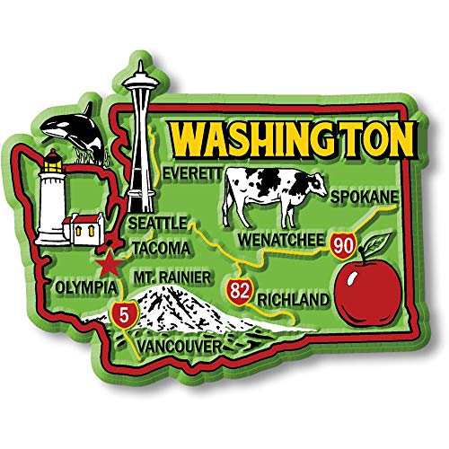 Washington State Magnet - Colorful Collectible Souvenir