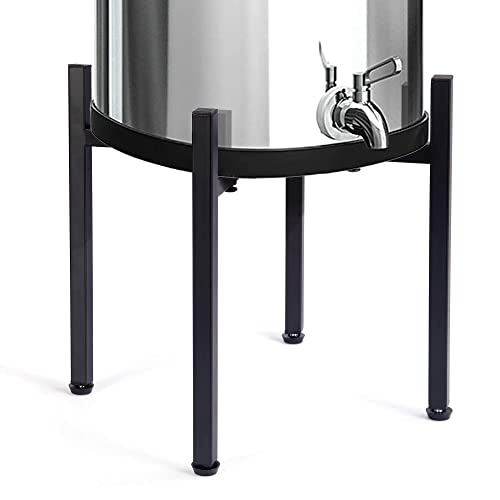 Adjustable Black Metal Beverage Dispenser Stand