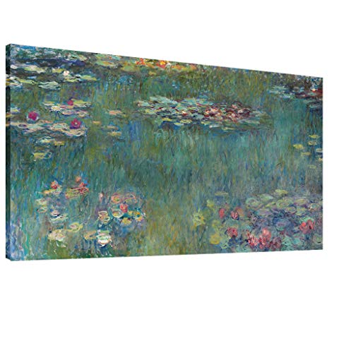 Water Lilies Canvas Wall Art Painting Print - 20"x40"