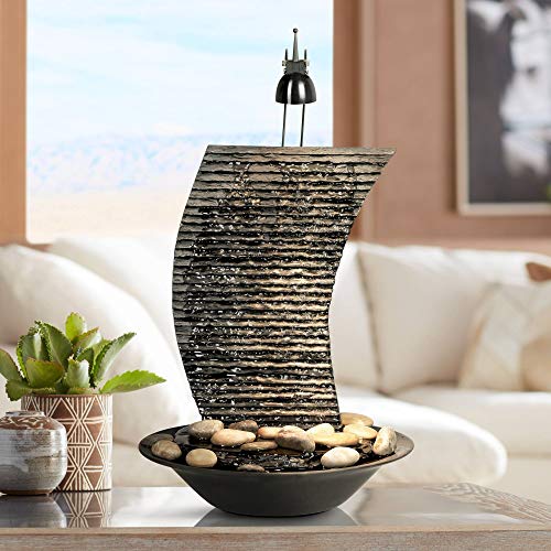 Japanese Zen Tabletop Fountain for Relaxation by John Timberland