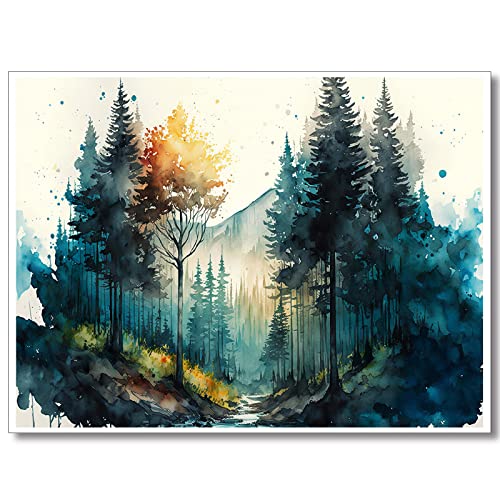 Watercolor Forest Poster
