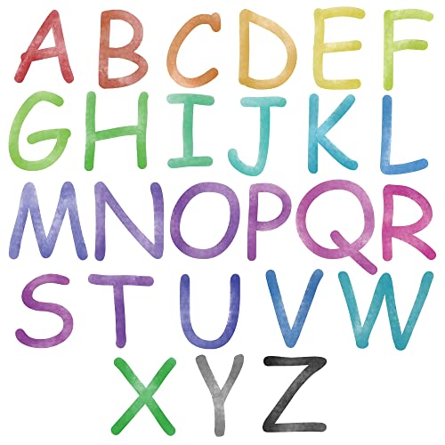 Watercolor Uppercase Letters Stickers