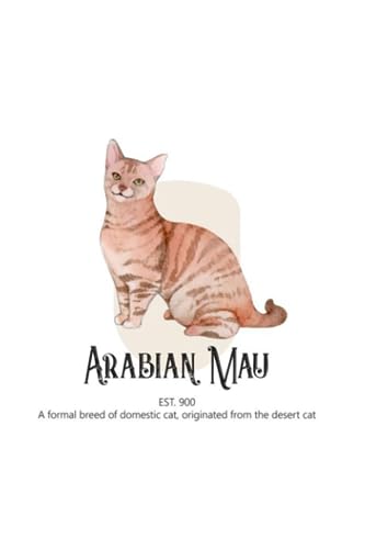 Arabian Mau Watercolour Cat Notebook: Writing, Painting, Blank Lined Journal