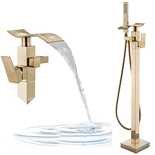 Waterfall Tub Filler with Shower Hand Spray