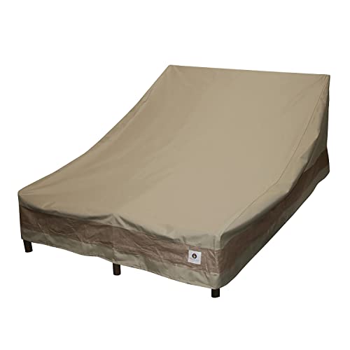 Waterproof 82 Inch Double Wide Patio Chaise Lounge Cover