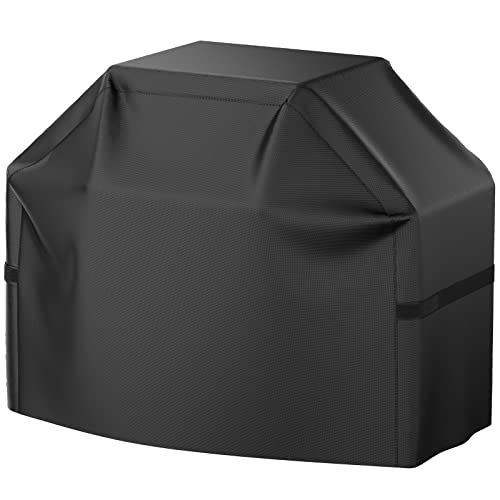 Waterproof BBQ Grill Cover with Strap, 58 inch, Black