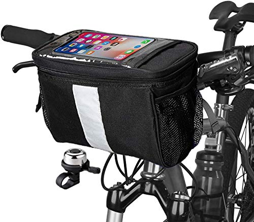 Waterproof Bicycle Handlebar Bags with Phone Holder