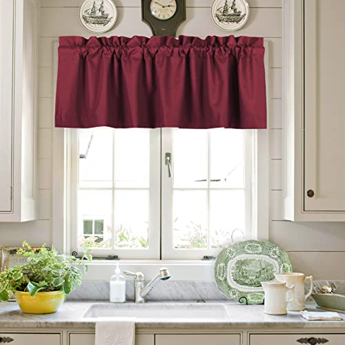 Waterproof Blackout Valance Curtains for Kitchen and Bathroom