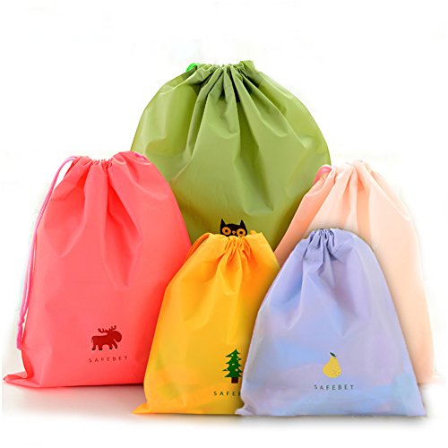 Waterproof Drawstring Bag Set - 5 Bags