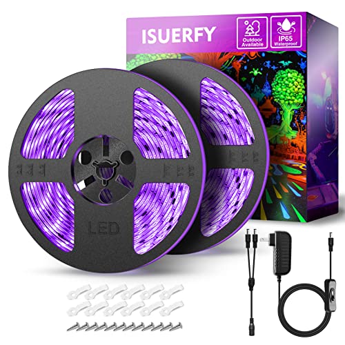 TENDIST 100FT Black Light Led Strip App Control, Black Light for Glow Party  with Remote, Smart Purple Neon Blacklight Strip Adhesive, UV Light Strip