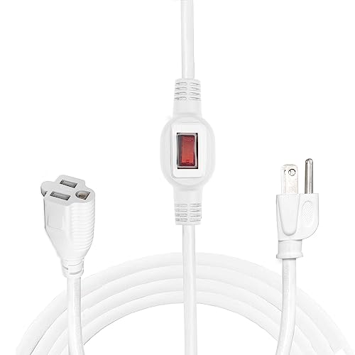 Waterproof Outdoor Extension Cord with On/Off Switch - 10 Ft