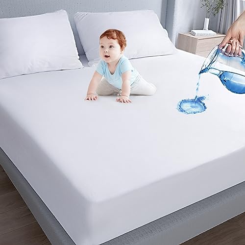 Waterproof Queen Mattress Protector - Breathable and Noiseless