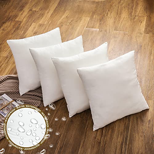 OTOSTAR Outdoor Waterproof Throw Pillow Inserts, Set of 6 Water Resistant  Square Form Cushion Stuffer for Bed Couch Decorative Outdoor Sofa Pillows