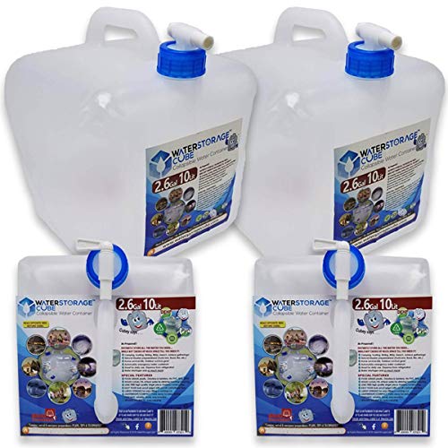 Collapsible BPA-Free Water Jug w/ Spigot for Hiking & Emergencies