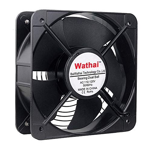 Wathai AC Industrial Cooling Fan - 200mm x 60mm Dual Ball
