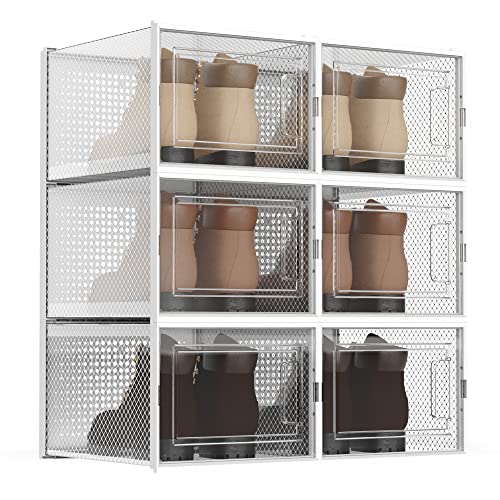 Clear Stackable Shoe Boxes for Women's Size 13, Shoe Storage & Organizer