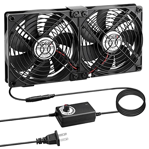 Wderair 2 x 120mm Cooling Fans with Variable Speed Control