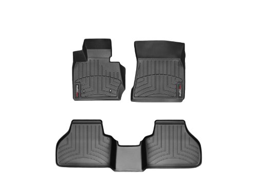 WeatherTech Custom Fit FloorLiners for BMW X3 28d, X4 M40i, X3 28i, X3 35i, X4 35i, X4 28i - 1st & 2nd Row (44331-1-2), Black