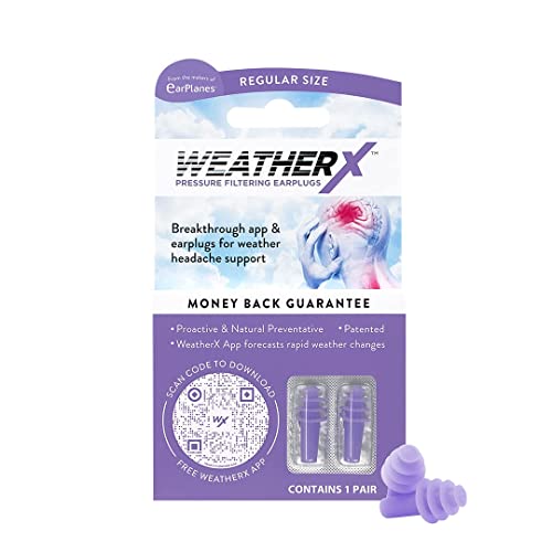 WeatherX Pressure Filtering Earplug for Barometric Headaches