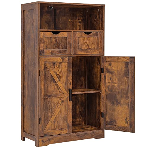 WEENFON Rustic Brown Storage Cabinet