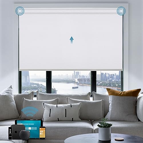 WEFFORT Motorized Blind - Blackout Smart Shades with Remote Control