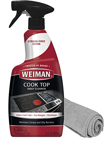 Weiman Cooktop Cleaner with Microfiber Cloth